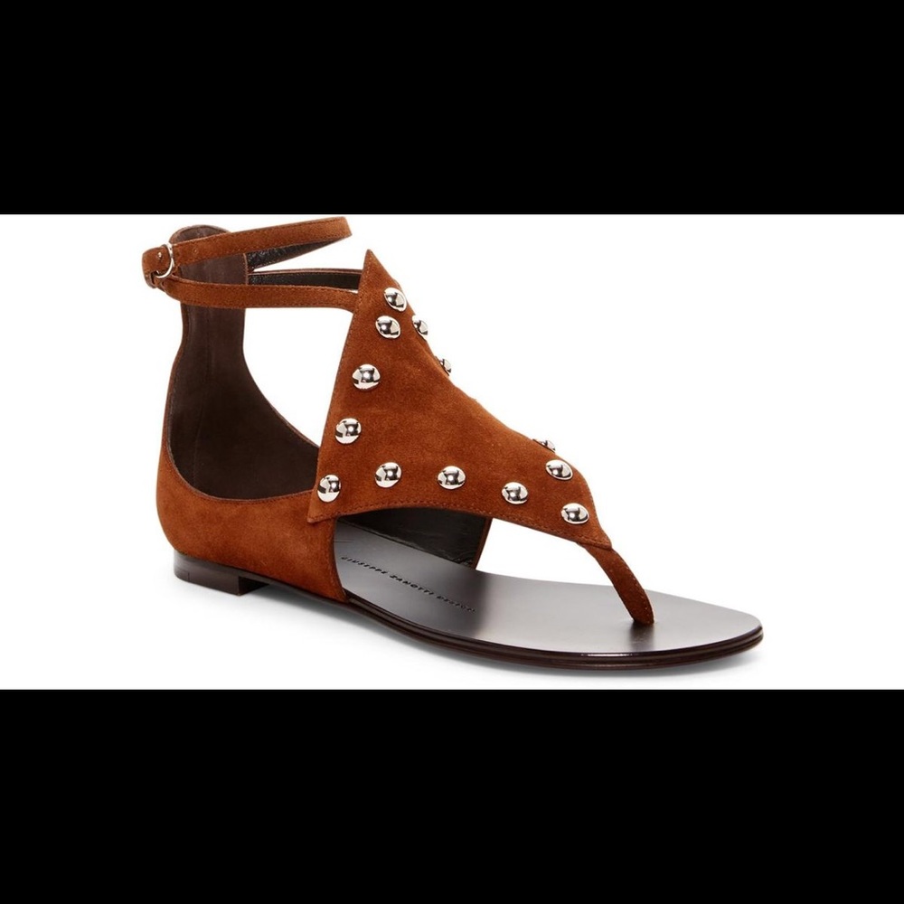 Giuseppe Zanotti Brown Studded Sandal